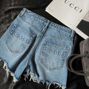 Alexander wang blue denim shorts